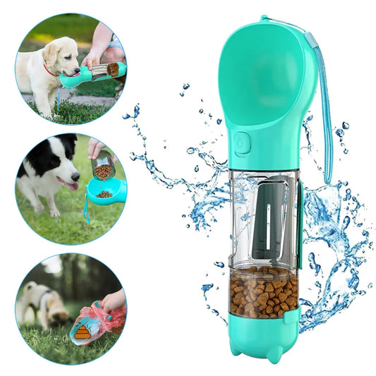 Pet Dog & cats 4in1 Rope, water bottle, and po*p bag - cleaning tool