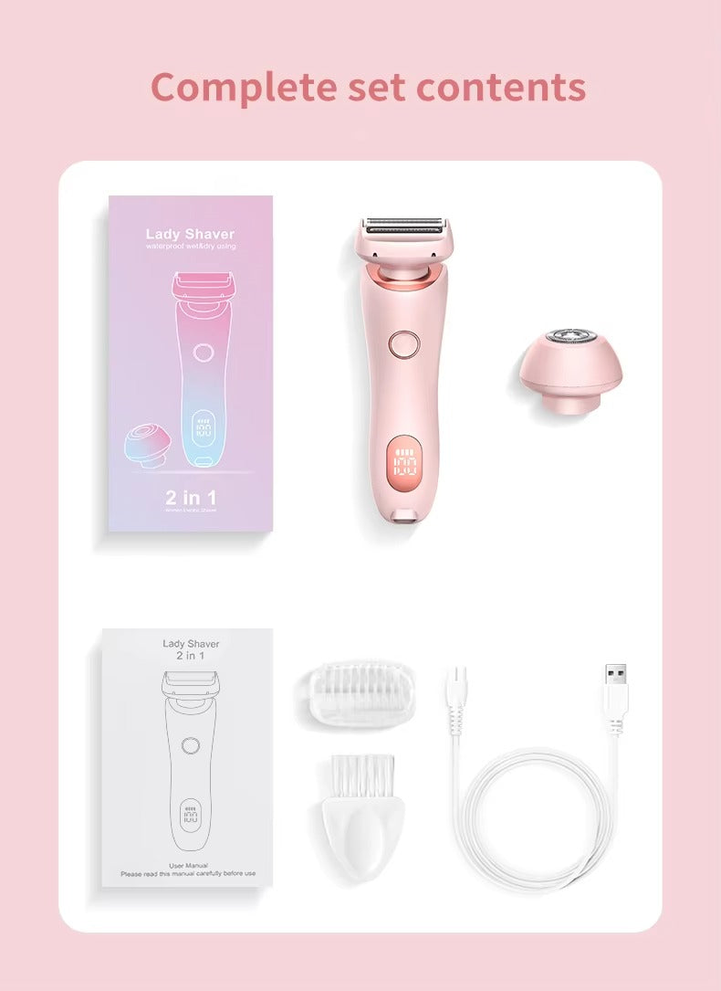 Aveli™2-in-1 Luxury Hair Remover Elegant Rechargeable Epilator for Smooth, Silky Skin
