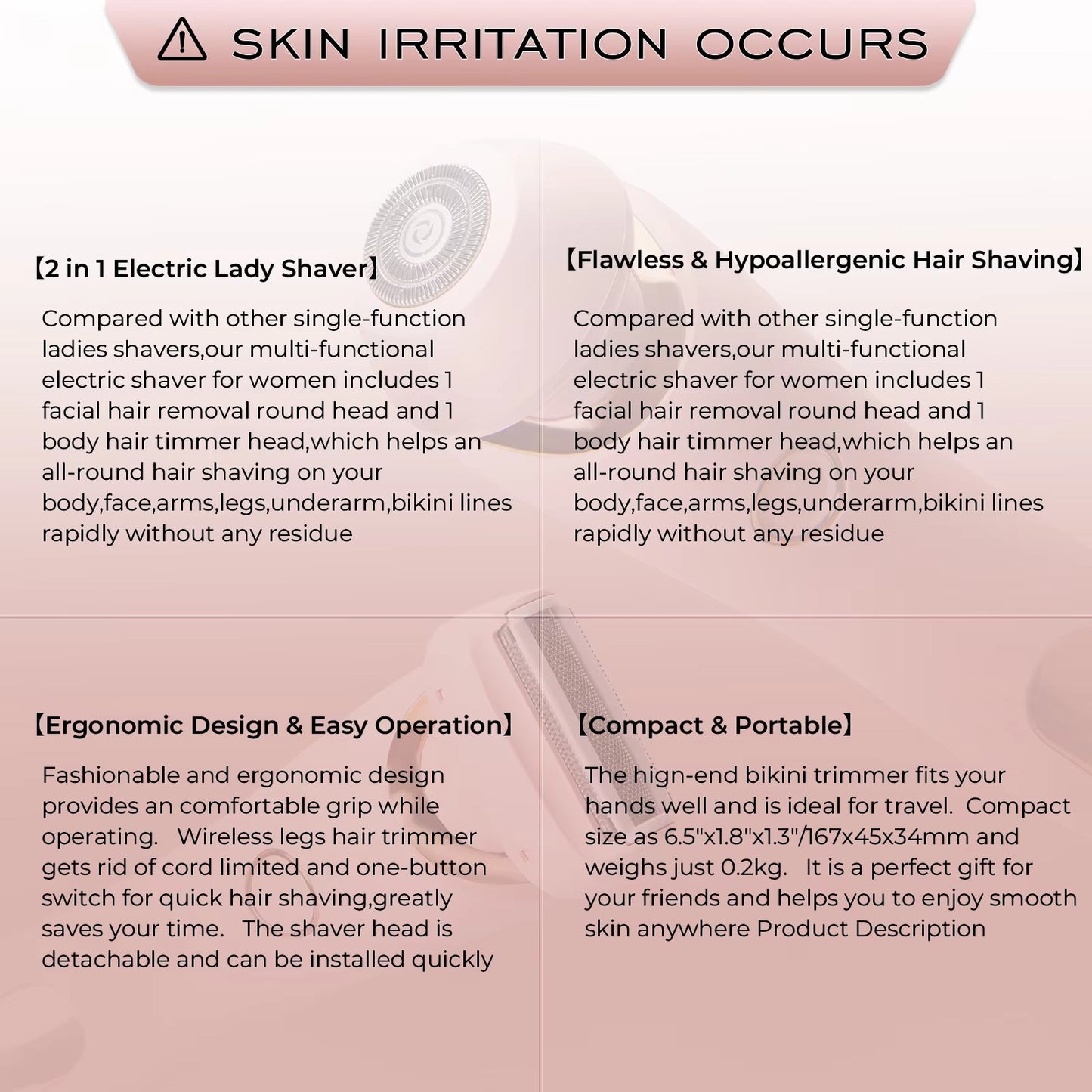 Aveli™2-in-1 Luxury Hair Remover Elegant Rechargeable Epilator for Smooth, Silky Skin
