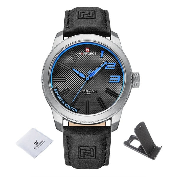 NAVIFORCE Popular Male Wristwatch Military Sports Shockproof Waterproof Leather Watch Men Fashion Casual Clock Relogio Masculino