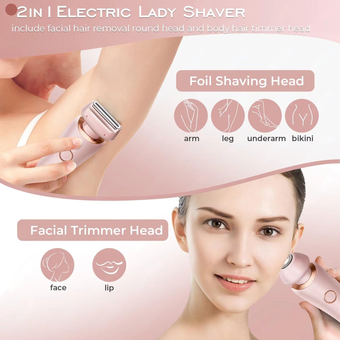 Aveli™2-in-1 Luxury Hair Remover Elegant Rechargeable Epilator for Smooth, Silky Skin