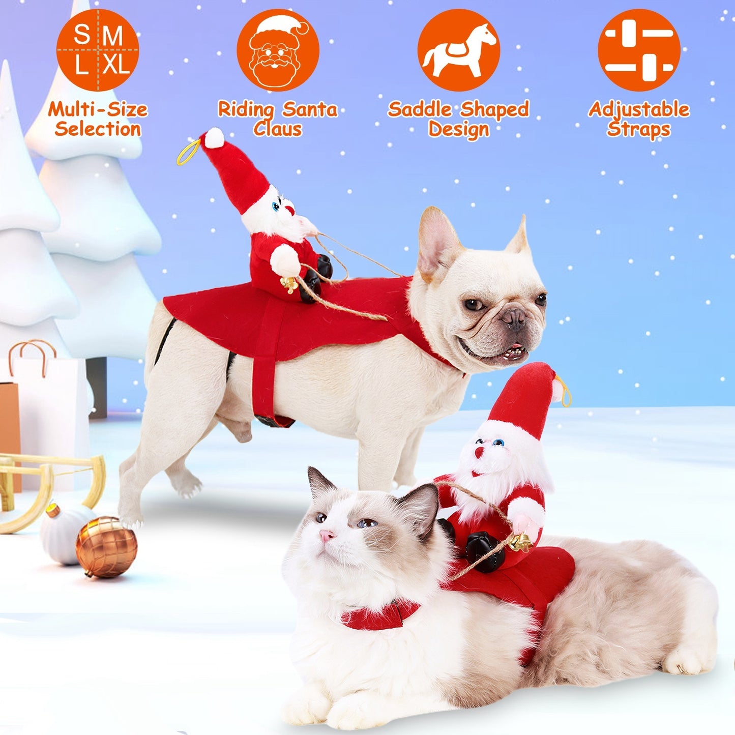 Coat For Dog Riding Santa Claus