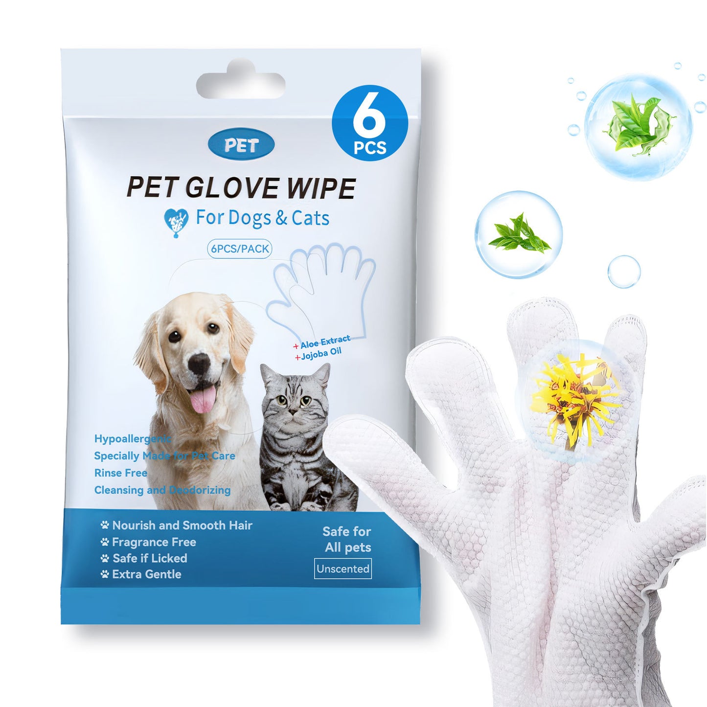 Cleaning Wipes Gloves For Dog And Cat