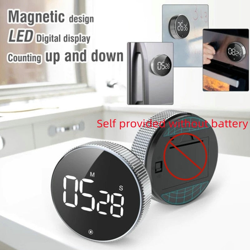 Magnetic Kitchen Timer Digital LED Display