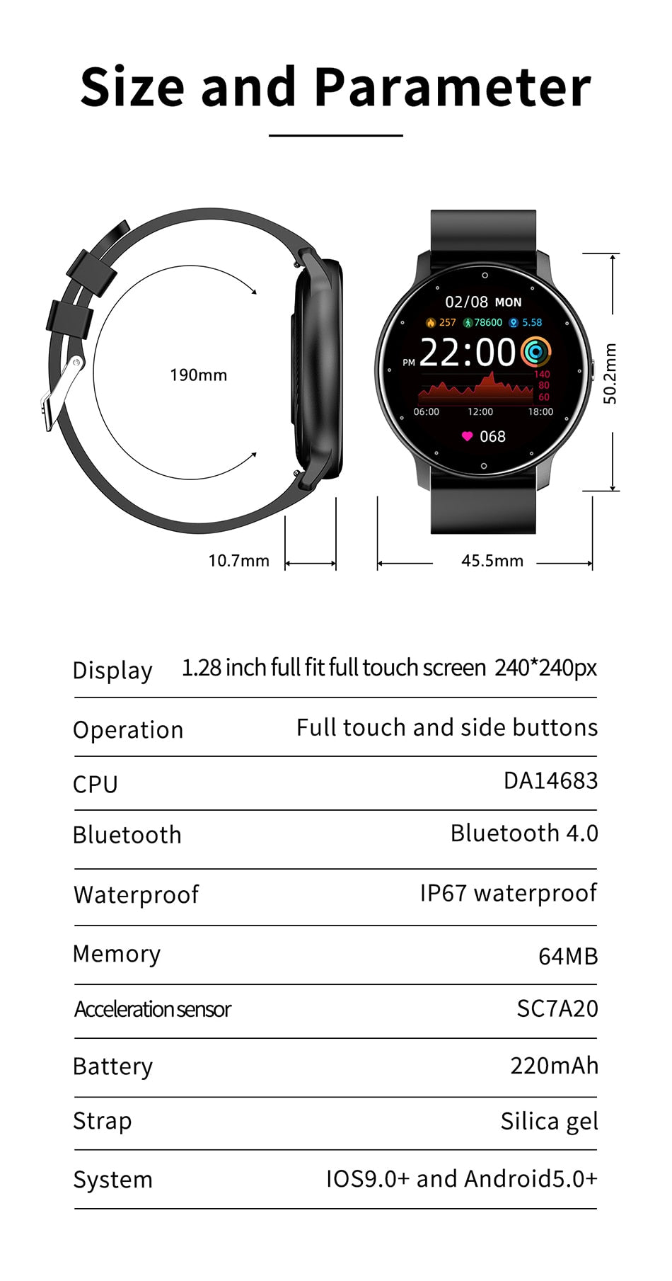 Smart Watch Full Touch Screen