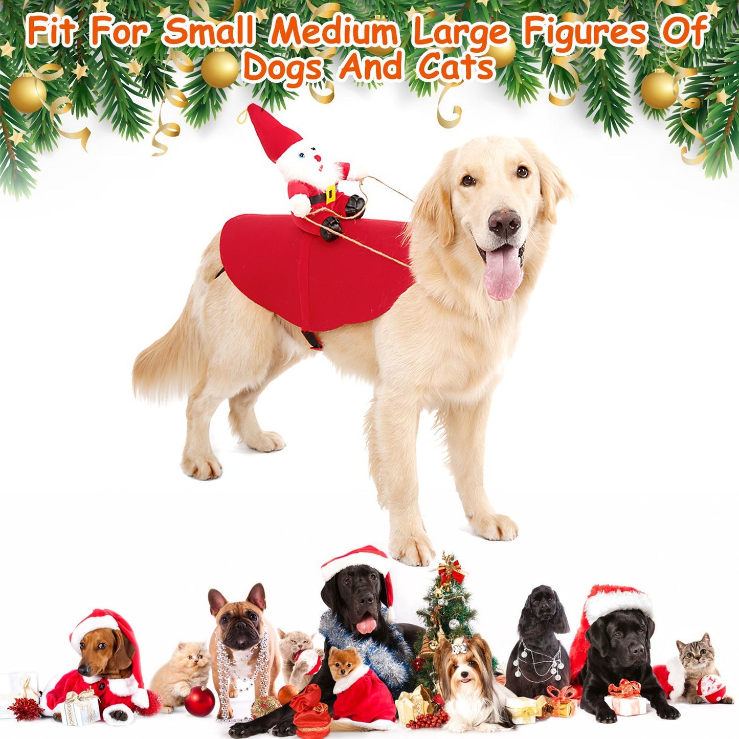Coat For Dog Riding Santa Claus