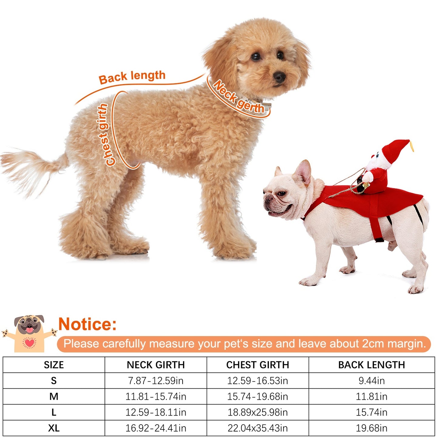 Coat For Dog Riding Santa Claus